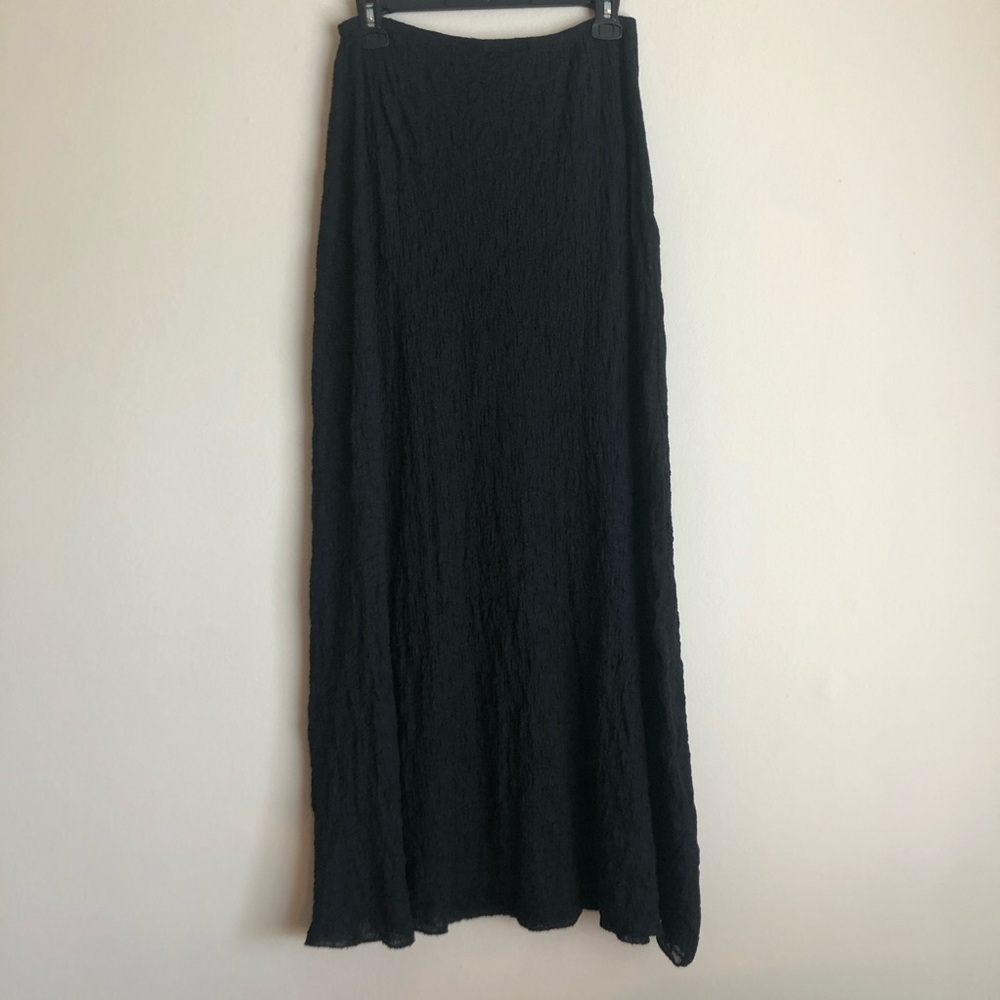Black Textured Skirt